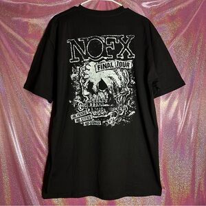 NOFX PUNK IN DRUBLIC Festival Final Tour Skull Logo T-Shirt Concert Authentic